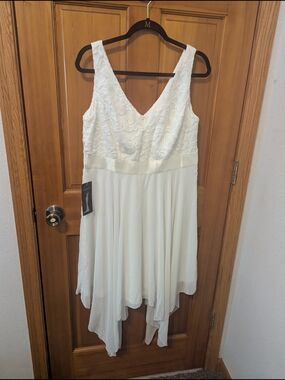 Ever Pretty White Lace Bodice Chiffon Dress